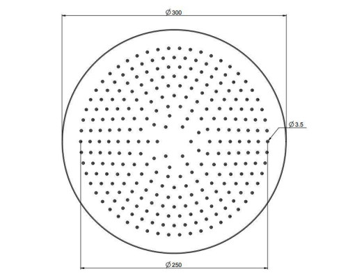 Верхний душ FIMA Carlo Frattini Spillo Steel круглый 300 мм INOX F2948/2INOX